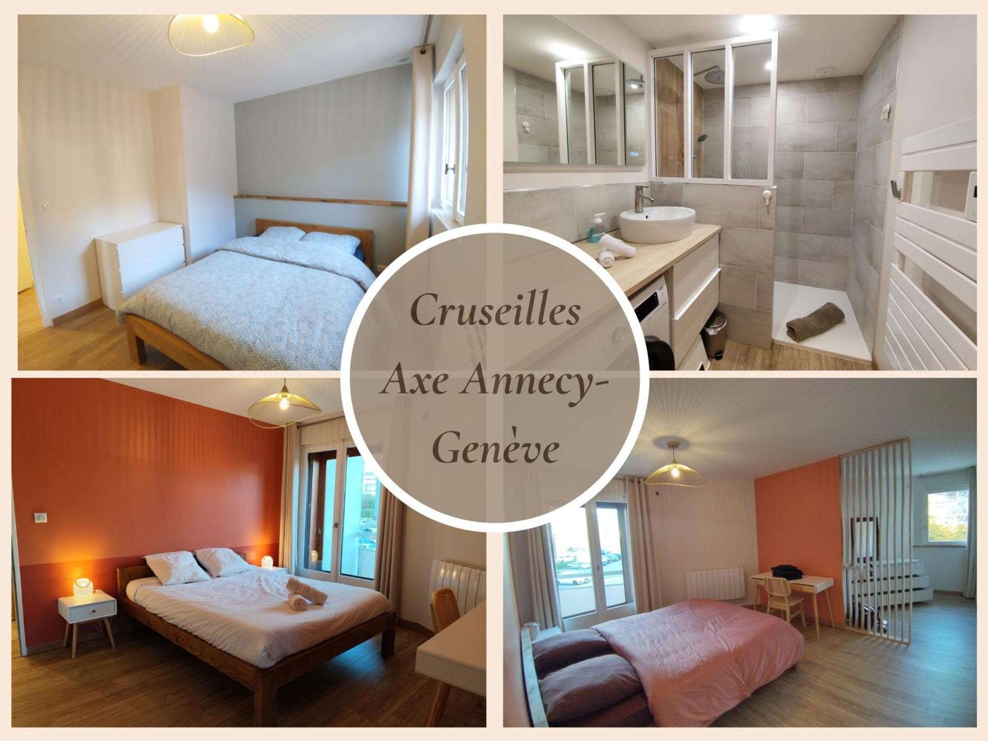 L'Ecrin Connecte-Axe Annecy-Geneve-Wifi-Confort Cruseilles Buitenkant foto